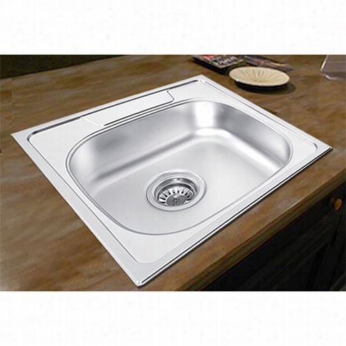 Ukinox Ga480.480 18 7/8"" X 18  7/8"" Single Basin Stainless Steel Drop-in Kictgen Sink