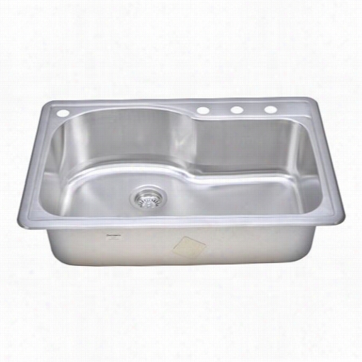 Wells Sinkawre Dtt3322-9 Duet 333&wuot;&quto; X 22"" X 9"" Single-bowl Topmount Stainless Steel Sink