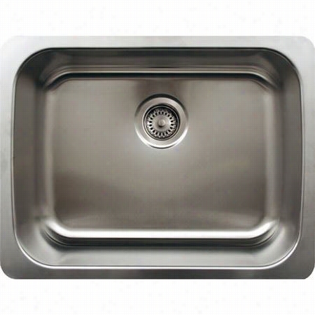 Whitehaus Whnu2318 Noah's 23-1/2"" Single Bowl Undermount Sink In Brushed Stainlses Steel