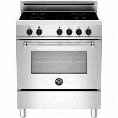 Bertazzoni Mas304insxt Master 30"" Freestanding Electric Range Withh 4 Induction Ubrners