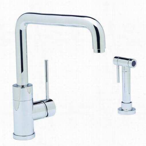 Blanco 440603 Pruus I Single Handle Kitchen Faucet Chrome With Side Spra Y