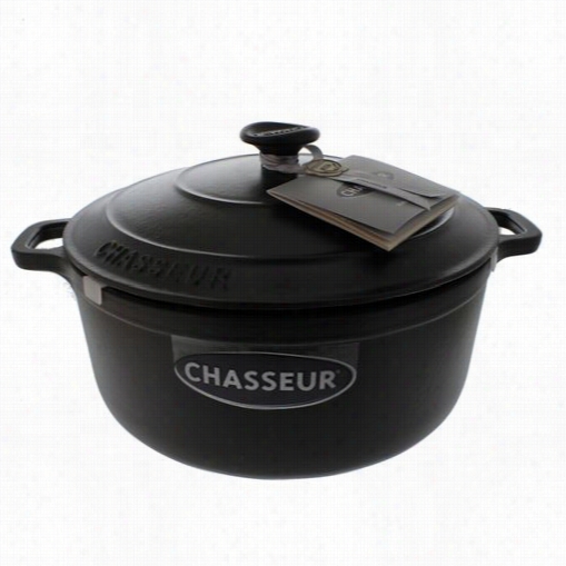 Chaseru Ci_3726_bk____ci_99 11"" Dia. Cast Iron Round Casserole In Black  With Lid