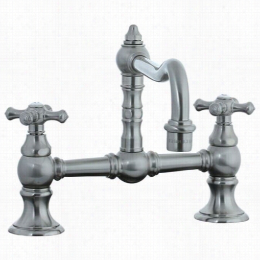 Cfiial 267.23 5highlands Deceitful Cross Handle Brdge Kitchen Faucet Without Sprya