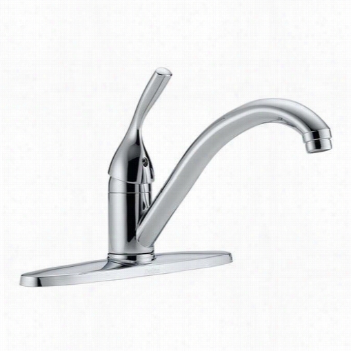 Delta 100-dst Classic Single Handle Kiitchen Faucet In Chrome