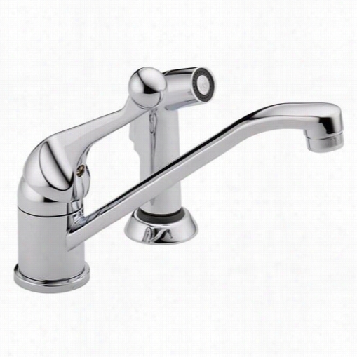 Delta 175lf-wf Singl E Handle Kitchen Fauce T With Side Spray