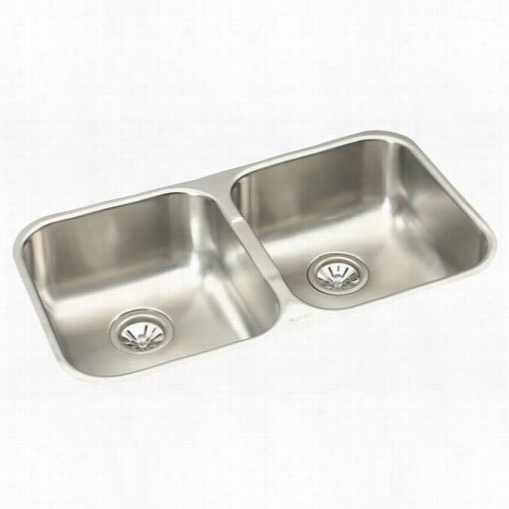 Elkay Eguh3118 31&qout;&quuot; X 18"" Elumina Double B0wl Undermount Sink Wi Threveal