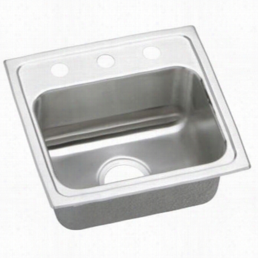 Elkay Lrad171655 Gourmet  17"&quo;t X 16"" X 5-1/2"" Single Bo Wl Drop In Kitchen Sink In Lustrous  Highhlighted Satin