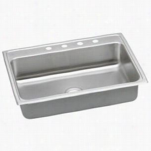 Elkay Lrad3122650 Gourmet 6-1/2"" Top Mount Single Bowl Stainless Steel Sink