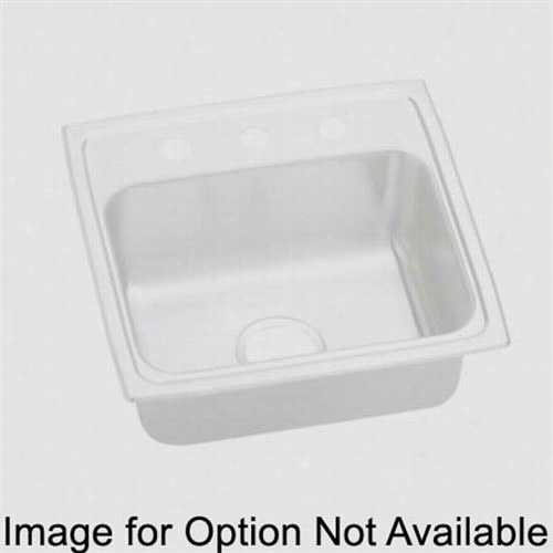 Elkay Psrq1981os4 Pacemaker 18"" Tp Omunt Single Bowl 4 Hole Evenly Spilt Stainless Steel Sink