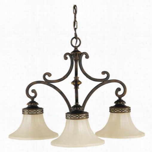 Feiss F2219/3wal Drawing Room 3 Ligbt Kitchen Chandelier In Walnut