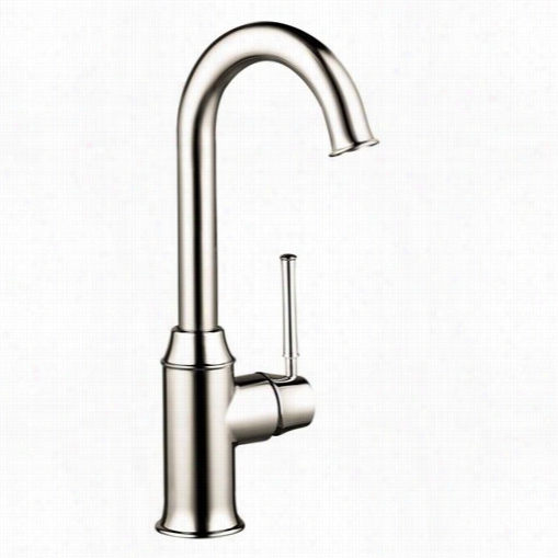 Hansgrohe 04217830 Talis C Bar Kitcheen Faucet In Polised Nickel With High Arch Declaim