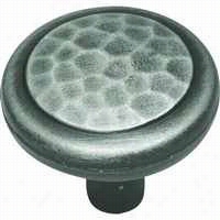 Hickory Hardware P 7528-ap Arts And Crafts 1-1/4"" Knob In Antiqu Pewter