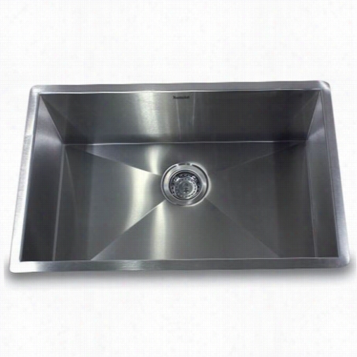 Nantucket Sinks Zr2818-16 Pro Serie S 10"&suot;  De Pth Large Rextangle Single Bowl Undermount Zero Radius Stainless Steel Kid Chen Sink