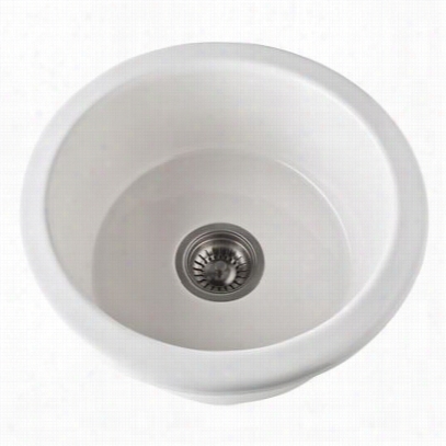 Rohl 6737-68 Allia Fireclay Roound Single Goblet Prep Sink In Pergame