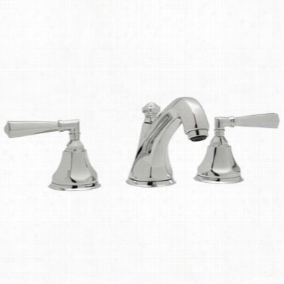 Rohl A1908lm-2 Palladian Widespread Lavatory With Hex Spout Metal Lever Handles And Pop Up