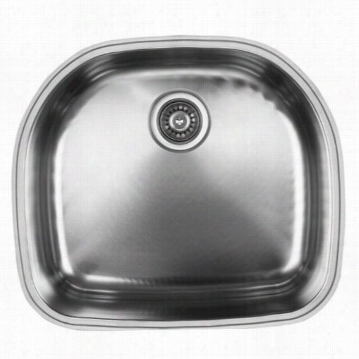 Ukinox D537.10 21"" X 19"" X 10"" Single Basin Stainless Steel Undermount Kitchen Sink