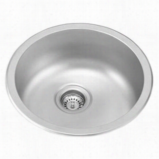 Ukinox Un436 17-1/2"" Single Basin Unsullied Steel Dual Mount Kitchen Sink