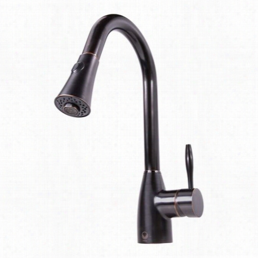 Vigo Vg02013arb Aylesbury Pull Low Spray Kitchen Faucet In Antique Rbbed Br Onze