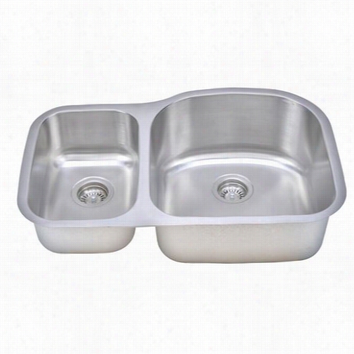 Wells Sinkware Cmu3221-79d Craftsmen 31-1/2"" X 0-1/2"" X 9"&qhot; Double-bolw Topmount Stainless Teel Sink