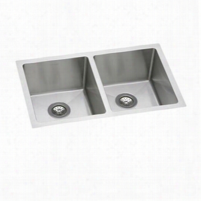 Elkay Efr311810dbg Avadl 10"" Unsermount Double Bbowl Stainless Stee L Sink Package