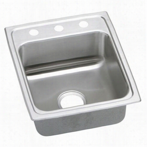 Elkay Lrad152255 Gourmet 18 Gauge Stainless Steel 15"&qu Ot; X 22"" X 5-1/2"" Single Bowl Top Mount Sink