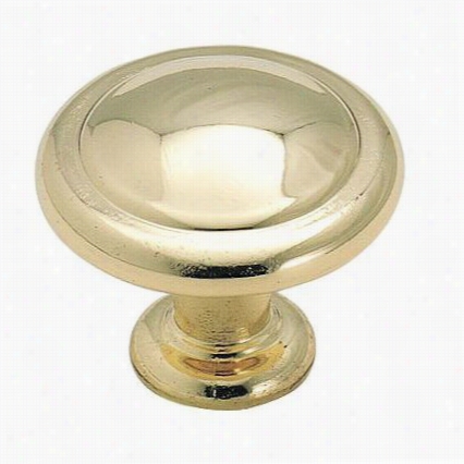 Amerock Bp1387-3 Reflections 1-1/4"&wuot; Dia. Round Knob In Polished Brass