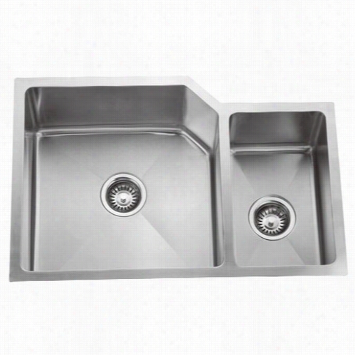 Barclay Kssdb2580-ss Laguna 33 Double Bowl Kitchen Sink In Stainless Stee