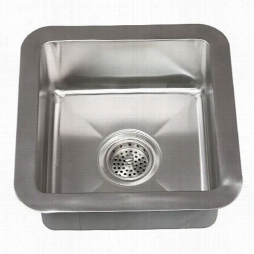 Baclay Pssssb2060-ss Rena 15"" Square Prep Sink In Stainelss Steel