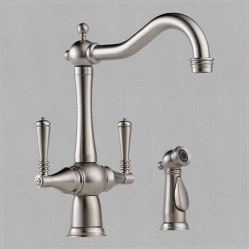 Brizo 62136lf-ss Tresa Two Handle Kitchne Faucet With Spray In Stainless