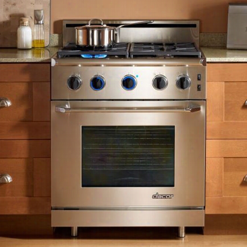 Dacor Er330gssch Epicure 30"" Pro Style Range In Tainless Stteel Upon Chrome Trim