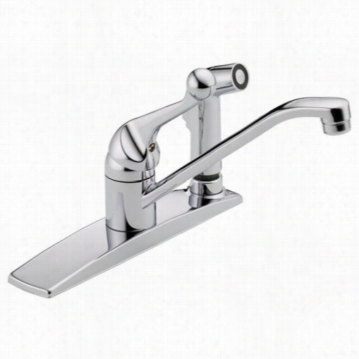 Delta 300lf -wf Single Handle Kitchen Faucet With Integral Spray In Chrome