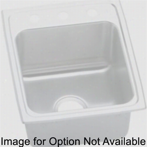 Elkay Dlrq172210mr2 Lustertone 17"" Top Mount Single Bowl 2 Hole Middle/right Stainless Steel Sink