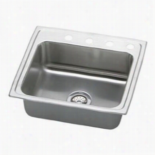 Elkay Lr22190 Lustertone 19-1/2"&quoy; Top Mount Single Bowl Stainless Steel Sink