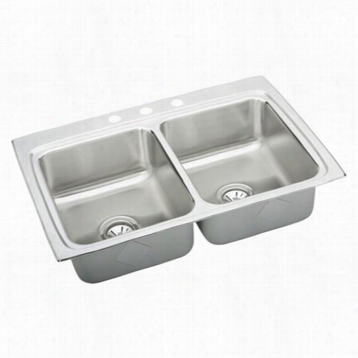 Elkay Lr3322 Lustertone Double Bowl Sink (33"&quo;t X 22"&qut;)