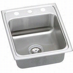 Elkay Lrad152245 Lustertone 15&suot;" X 22"" Single Basin Sink In Spotless Steel With 4-1/2"&qukt; Bowl Depth