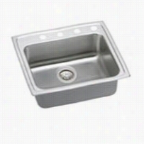 Elkay Lrad252165r0 Lusgertone 25"" Top Mount Single Bowl Stainless Steel Sink