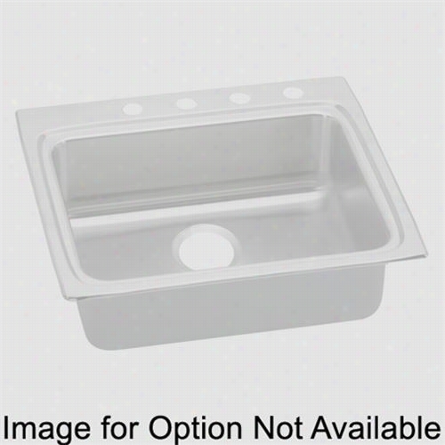 Elkay Lrad2522655 Lustertone 6-11/2q&uot;" Drop-in Single Bowl5 Hole Stainless Steel Sink