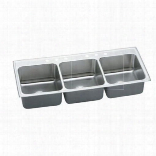 Elkay Ltr6322106 Lustertone  10"" Deep Triple Bowl Sink (63"" X 22"&quuot;)