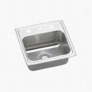 Elkay Psr17160 Pacemaker 17"" Drop In Single Bowl Stainless Steel Sink