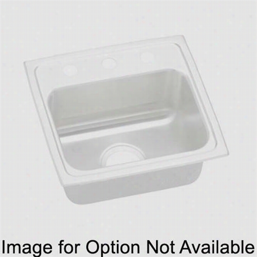 Elkay Psrq1716os4 Pacemaker 17"" Top Mount Single Bwl 4 Hole Evenly Split Stainless Ssteel Sink