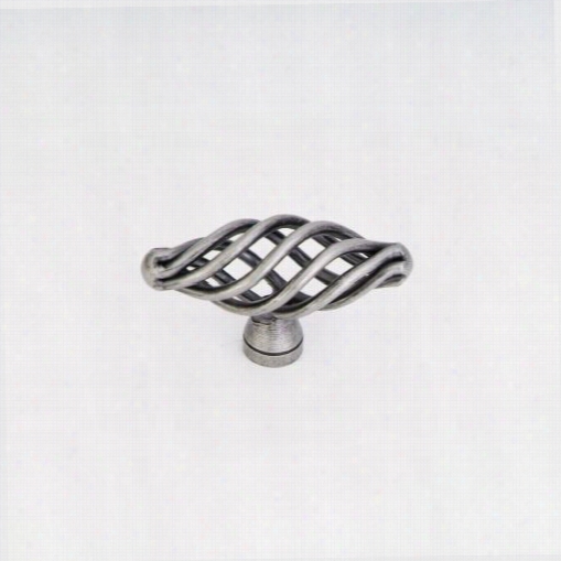 Giagni Kb-bc-pw 50mm Bird Cage Knob In Tumgled Pewter