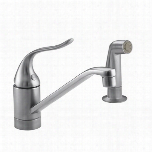 Kohler K-15176-f Coralais Single Control Kitchen Sink Faucet With 8.5"" Spout With Sprayhead