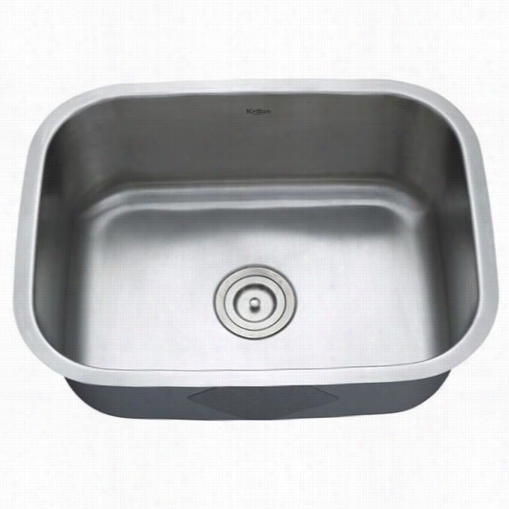 Kraus Kbu12 23"&qquot; Undermount Single Bowl 16 Gauge Stainless Steel Sink