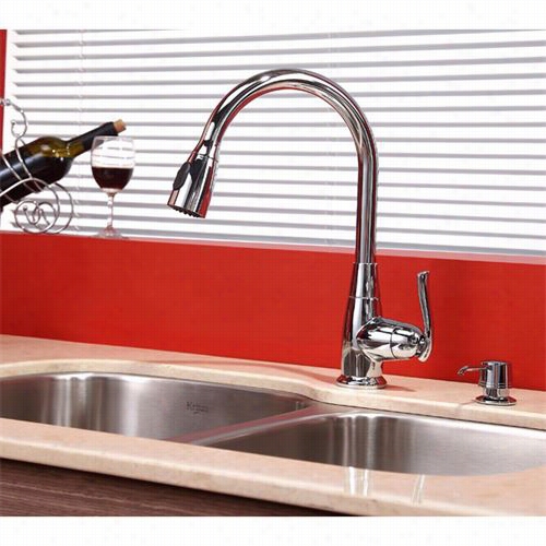 Kraus Kbu24-kpf2230-ksd30ch 32"" Undermont Double Goblet Stainless Steelsink With Chrome Faucet