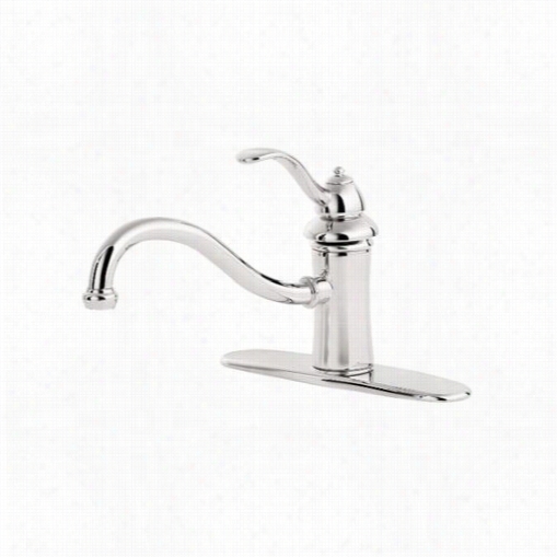 Pfister Gt34-1tcc Marielle 3 Hole Single Metao Lwver Handle Kitchen Faucet In Polished Chr0me