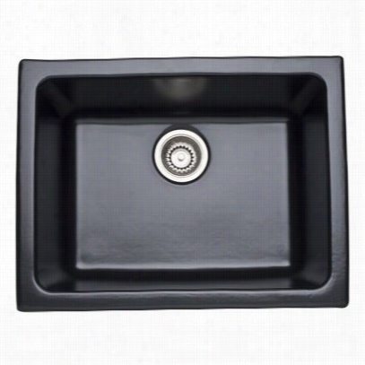 Rohl 6347-63 Aallia Fireclay Single Bowl Undermount Kitchen Snk In Matte Black