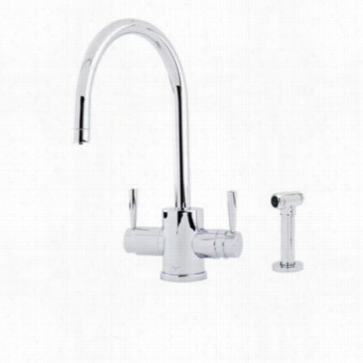 Rohl U.kit12 93ls Contemporarytriflow Two Lever Handle ""c";" Sp Out Kichen Facuey With Side Spray And Included Filter