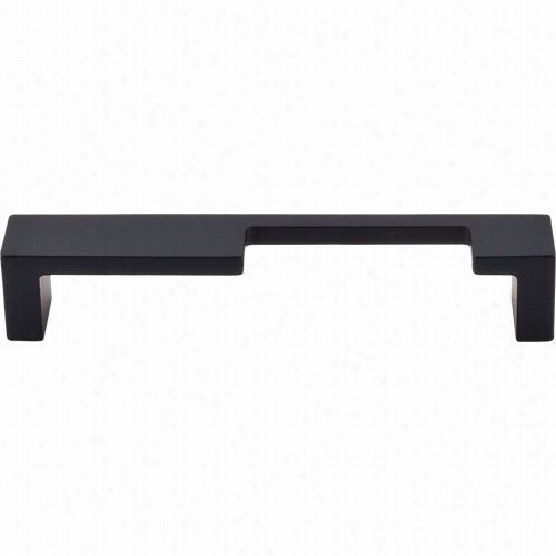 Top Knobs Tk259blk Modern Metro 5"" Cc Notcehd  Handle Pull B In Flat Black