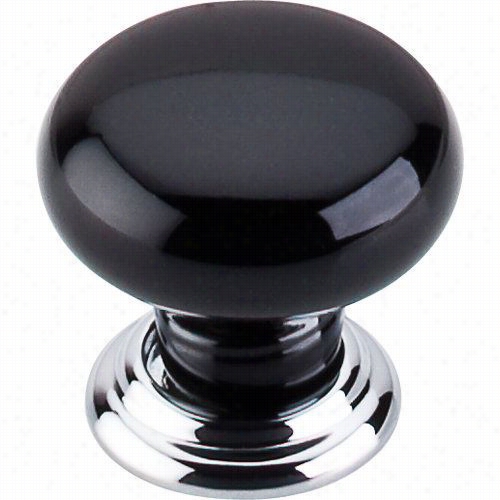 Top Knobs Tk311pc Chateau Large Knob In Refined Chrome / Black