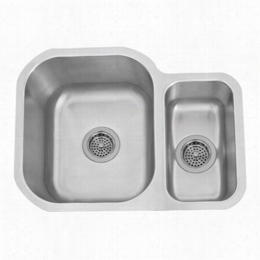 Barclay Kssdb2562-ss Ferne 24"" Double Bowl Kitcheen Sink In Stainless Steel